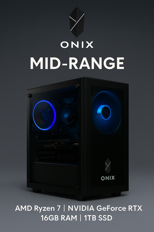 ONIX Performance Build | Custom Mid-Range Gaming PC – Ryzen 7, RTX Graphics, 1TB NVMe SSD