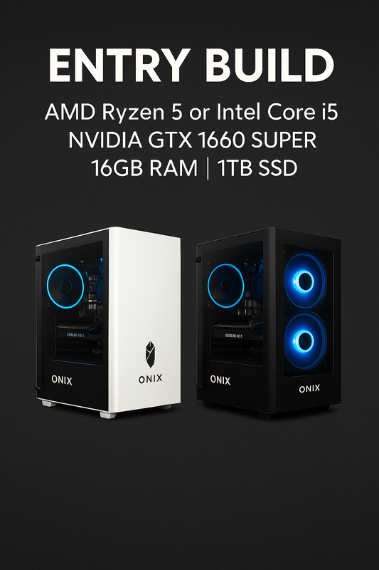 ONIX Entry Build – Budget Gaming PC with Ryzen 5, GTX 1650, 16GB RAM & 1TB Storage