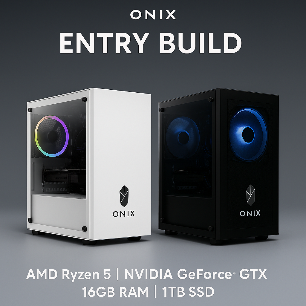 ONIX Entry Build – Budget Gaming PC with Ryzen 5, GTX 1650, 16GB RAM & 1TB Storage