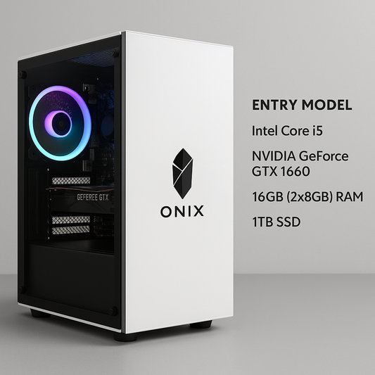 ONIX Entry Build – Budget Gaming PC with Ryzen 5, GTX 1650, 16GB RAM & 1TB Storage